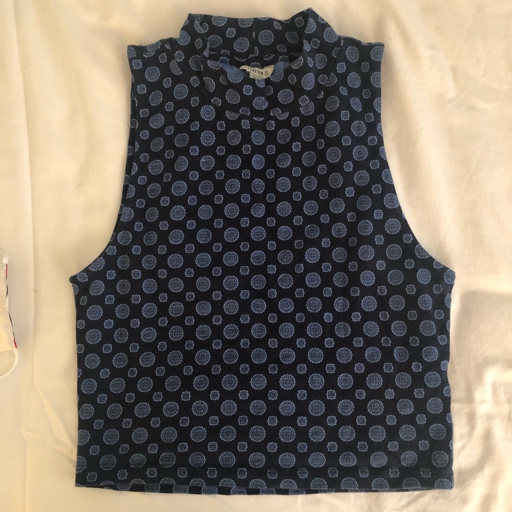 Medium Forever 21 Blue Crop Top